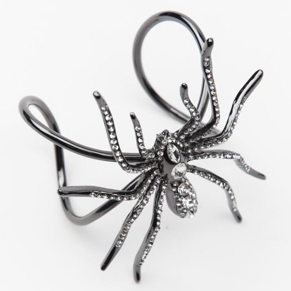 BLOGGER'S FAVE! Zara Spider Rhinestone Bracelet NWT - Picture 5 of 9